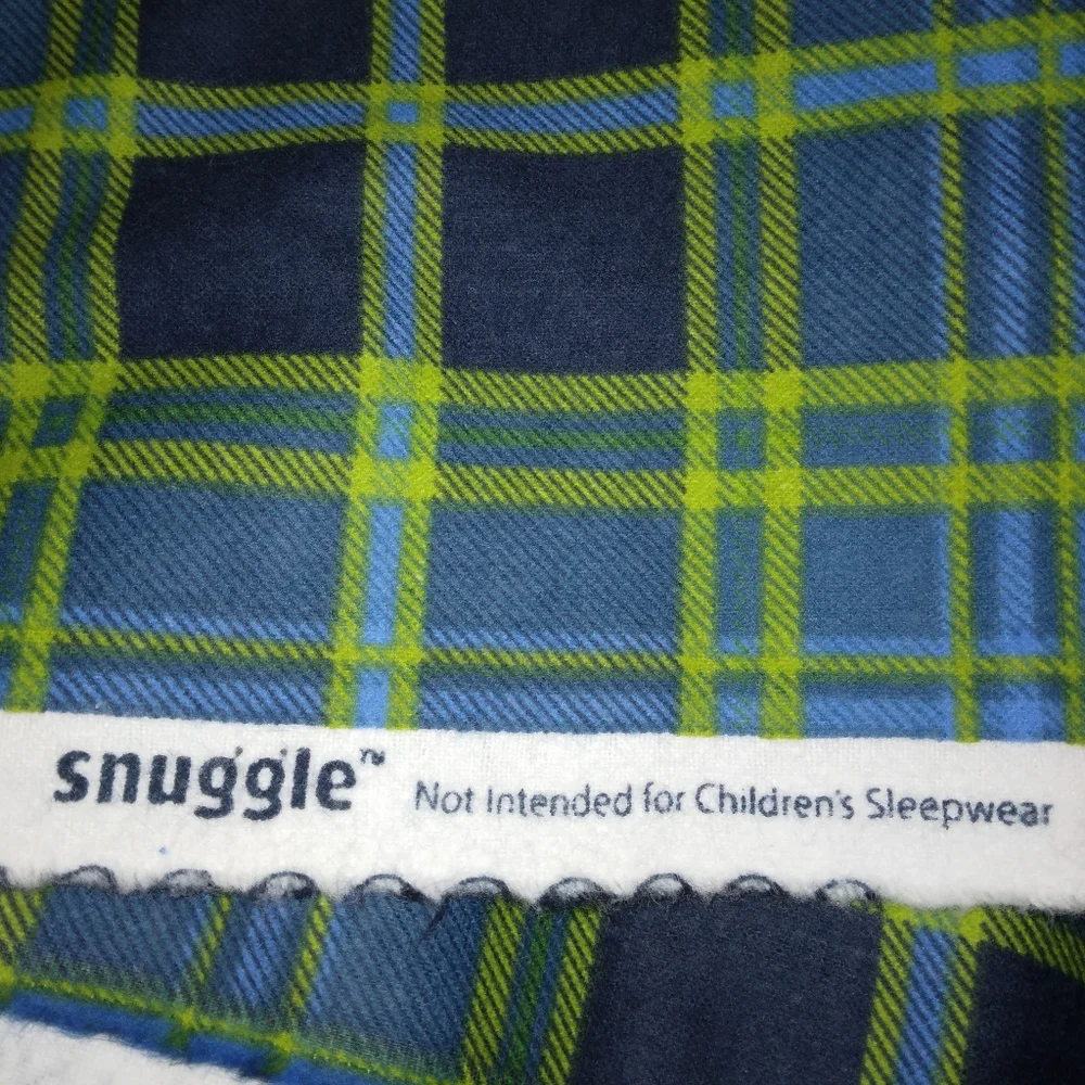 FABRIC Snuggle Flannel for Joann, flannel print, green and blue, 2 yards